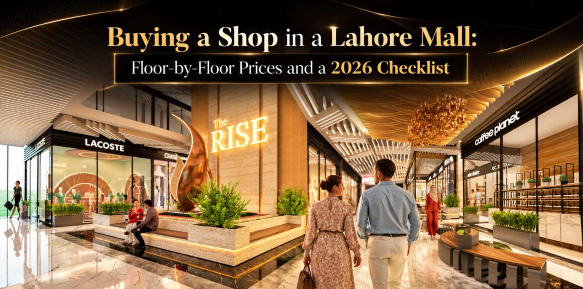 Buying a shop in a Lahore mall - floor-by-floor shop prices at Rise Mall, Main Raiwind Road