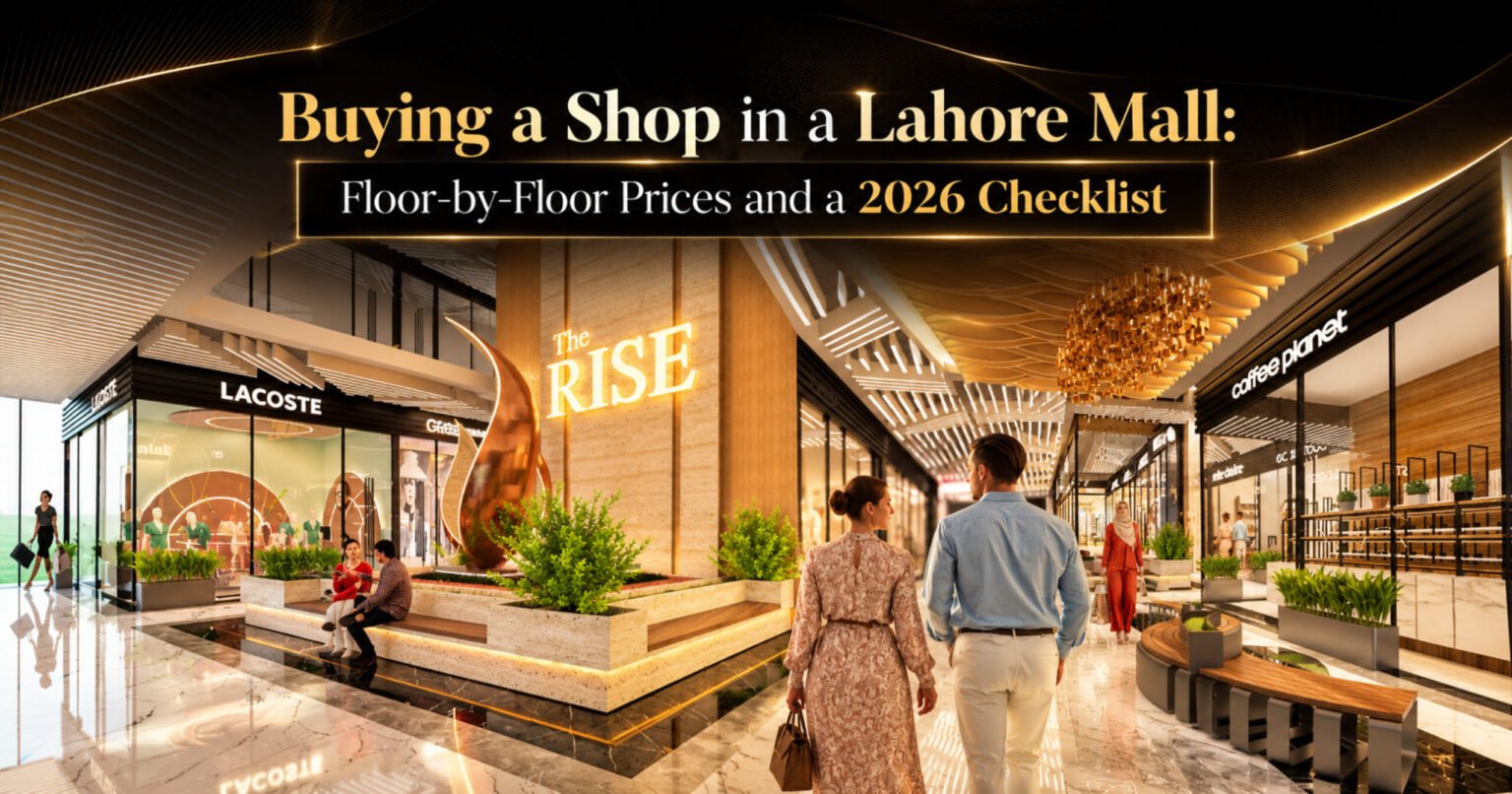 Buying a shop in a Lahore mall - floor-by-floor shop prices at Rise Mall, Main Raiwind Road